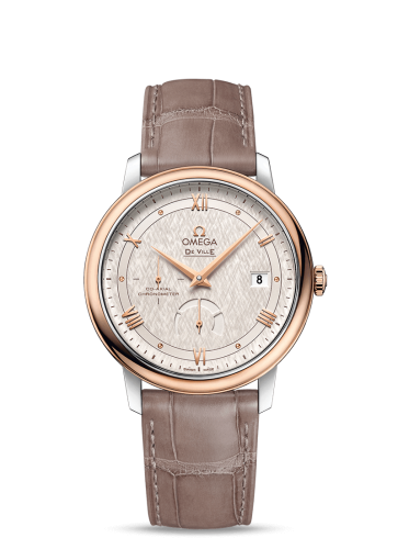 Omega De Ville Prestige Co-Axial 39.5 Power Reserve Stainless Steel / Red Gold / Vintage Silver Silk